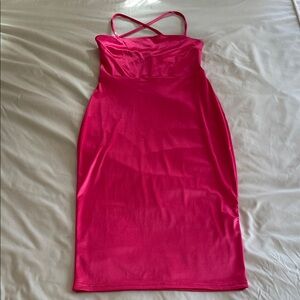 Forever 21 Strapless Hot Pink Dress